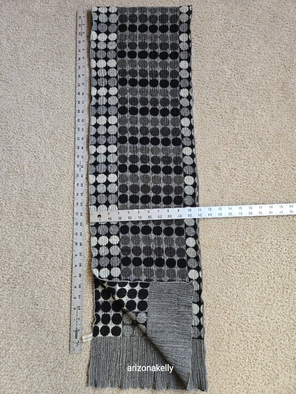 NWOT Nuno for MoMA Wool Scarf Japan Design Mid-Century Retro Circles - Picture 9 of 10
